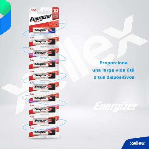 Energizer Max 10 X AA Alkaline Batteries Blister Pack 3