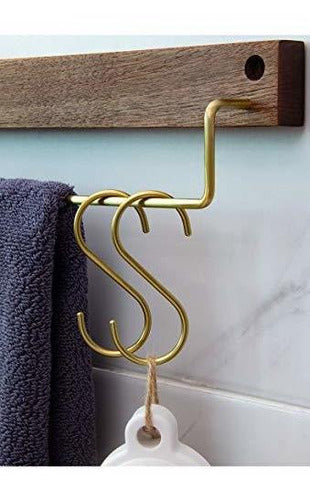 Yangqihome 6 Brass S Shaped Hooks for Hangers 5