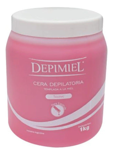 Cosmética Profesional Depimiel 2 Wax Jars 1kg + 50m Roll Band Waxing 7