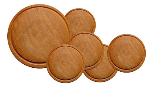 PrintUP Tablas Plato Algarrobo Para Asados 22cm - 6 Unidades 0