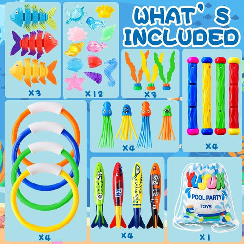 Teletiendauy Swimming Dive Toys Set X35pcs 1