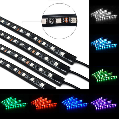 Luz Led Neon Peugeot 306 Interno 7 Cores Controle 5