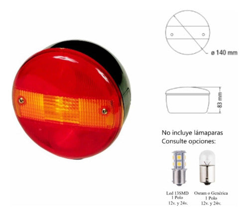 Baiml Jeep Wrangler Willys Ika Style Rear Light Set 1