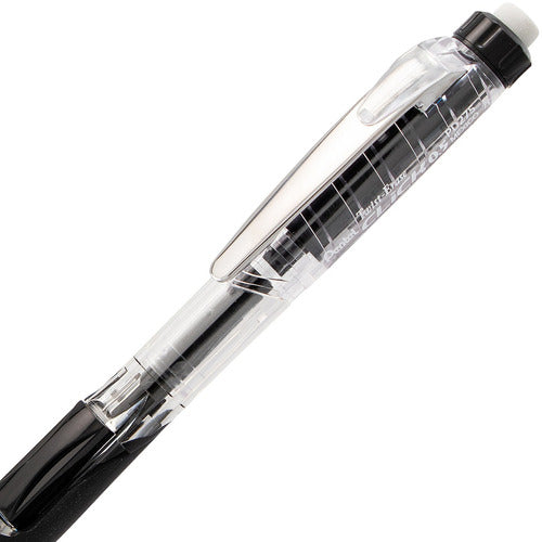 Pentel Twist-Erase PD275TA Click Mechanical Pencil, 0.5mm, Pack of 12, Clear Barrel, Black Grip 3