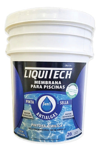 Pintura Piscina Membrana Liquitech 20 Lts Antialgas Mf Shop 0