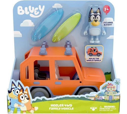 Muñeco Bluey Perrito Con Camioneta 4 X4 Original Disney 1