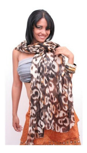 Large Printed Hindu Shawl Wrap 1