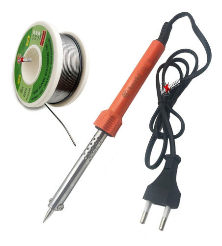 Large 60W Electric Soldering Iron + Tin Wire Roll for Welding 1