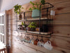 Industrial Hanging Shelf with 2 Shelves and Hooks 5