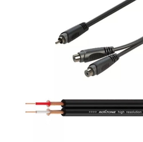 Roxtone RCA Cable RAYC570L02 1 Male to 2 Female RCA 2