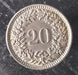 M75 Suiza Moneda 20 Rappen Año 1953 Km# 29a Xf+ 1