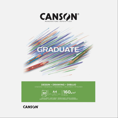 Block Canson Graduate Dessin A4 160g 30 Hojas 0