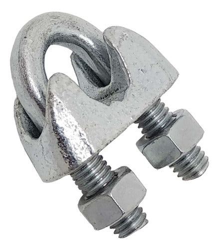Toho Steel Cable Clamp 3/8'' Electrogalvanized Reinforced 0