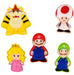 Mario Bros Finger Puppets Set X5 Bowser Princess Peach 1