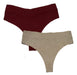 Pack of 2 Super Large Special Seamless Thongs with Waistband 0