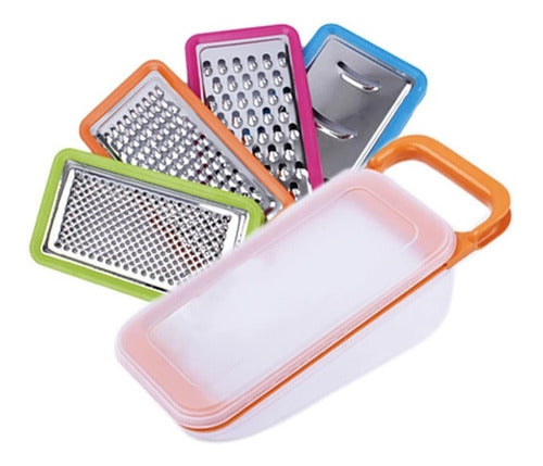 Patagonia Home Manual Vegetable Grater with 4 Interchangeable Blades 2