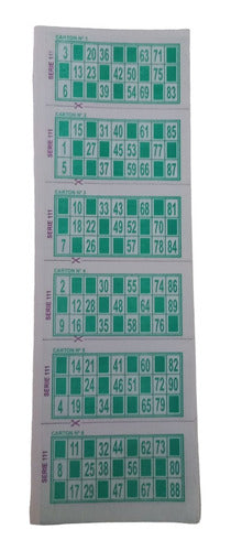 Generic 2016 Disposable Bingo Card Talonarios Lottery 0