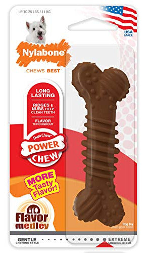 Nylabone Dura Chew Power Chew Textured Bone Flavor Medley Small 0