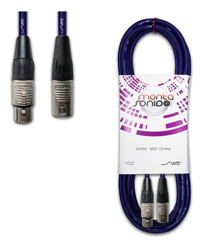 MSCables DMX Reinforced Cable 8 Meters 120 Ohm Canon Lighting 0