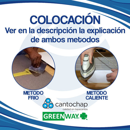 Cantochap Tapacanto Melamina Nogal Habano 22mm Preencolado X50m Cima M 3