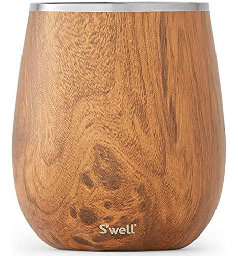 Vaso De Vino De Acero Inoxidable S'well - 9 Fl Oz - Madera D 0