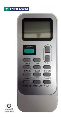 Philco Split Air Conditioner Remote Control 3