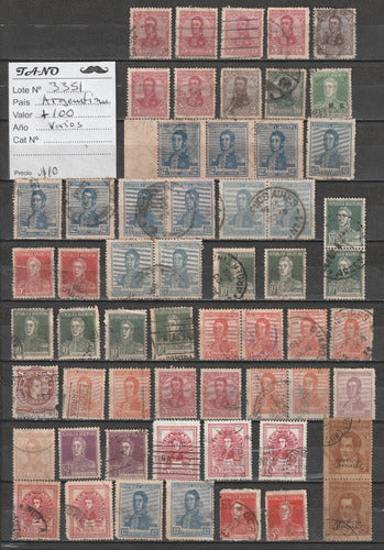 TANO Filatelia y Numismática Lot 3351 Argentina +100 Stamps For Classification In B. Condition 1