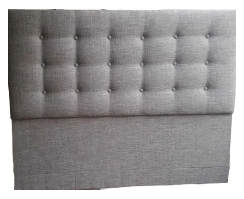 Classic Buttoned Eco Leather 1-Place Headboard 7