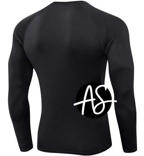 AbastoShop Online Long Sleeve Thermal Fleece Men's Lycra Sports Shirt 3