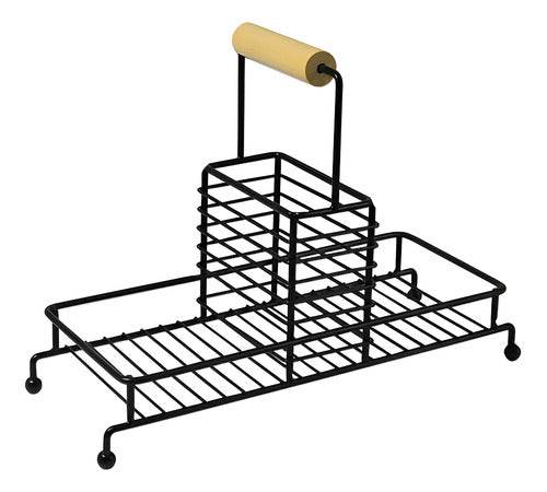 Escurridor Organizador Metalico Negro Lh-3687 0