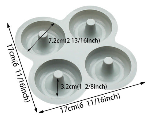 Tutu's Cakes Silicone Donut Mold with 4 Cavities 4