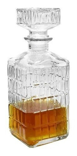 The Kitchen Whiskey Decanter Glass 1100cc Engraved with Stopper 0