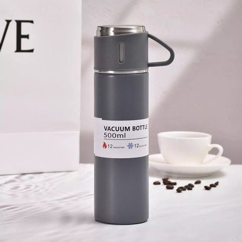Vacuum Flask Set with Brewing Cap and Stainless Cups Up to 12 Hours Insulation 26