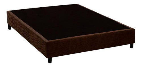 Cama Box Base Casal Suede Marrom (128x20)costa Rica 0