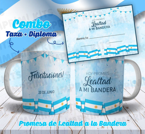 Jura Promesa to the Flag Designs Diplomas and Mugs Template Combo 2