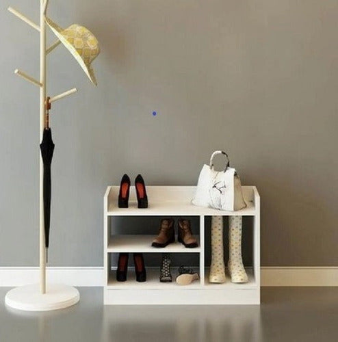 Modern 8-Pair White Shoe Cabinet 0