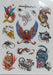 Temporary Self-Adhesive Tattoos Variety Pack 6 Sheets 33