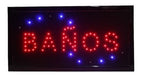 Cartel Led Baños  Luminoso 48x25 0