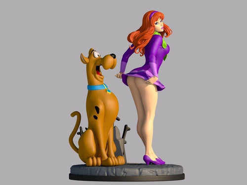 Diorama Scooby Y Dafne Sexy De Scooby Doo Impreso En 3d 1