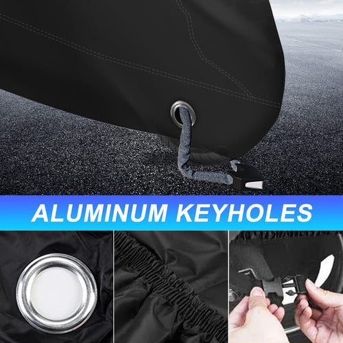 Keyless4u Funda De Motocicleta Con Agujeros De Aluminio Impe 2