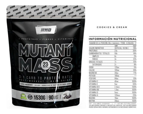 Star Nutrition Mutant Mass 1.5kg + Creatina Cibeles 150g 2