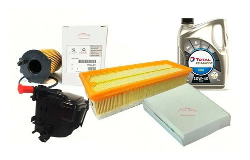 4 Filtros + Aceite 7000 Peugeot Partner 1.6 Hdi 16v 10-11 0