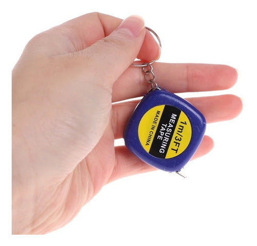 Mini Keychain 1 Meter Retractable Metric Tape Measure x10 Units Pocket Size 4