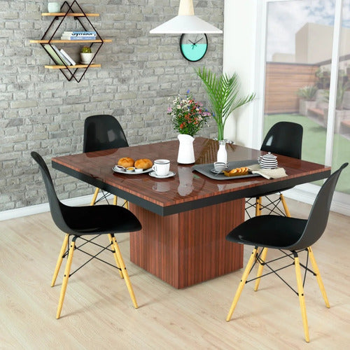 Modern Minimalist Dining Table for Home Kitchen with Chairs 4