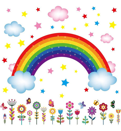 Joyduo Rainbow Wall Decal - 3 Sheets Rainbow Wall Stickers 0