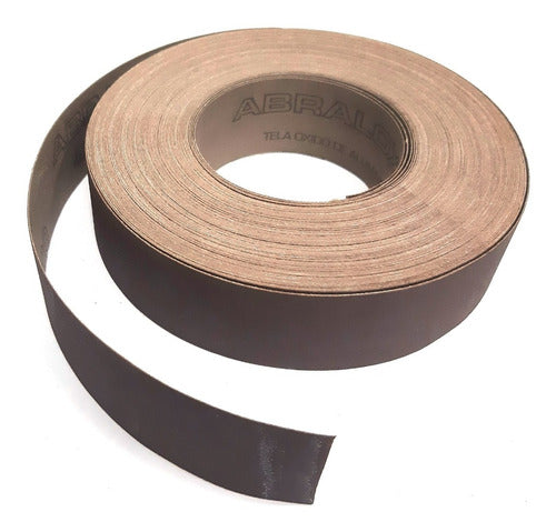 Tela Esmeril En Rollo Abralox 35 Mm X 25 Mts Gr 240 Doble A 0