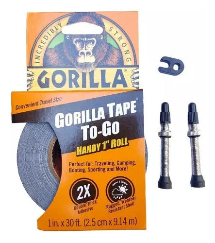 Gorilla Tubeless Tape 9.15mm x 25mm with 2 Valves 0