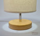 SeHizo la Luz Modern Fabric Shade Wooden Base Nightstand Lamp - Verona 3