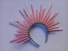 Total Fun Silver Rays Headband with Pink Double Flower 1