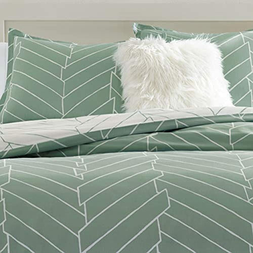 City Scene Ceres Cotton Mint Queen Comforter Set 1